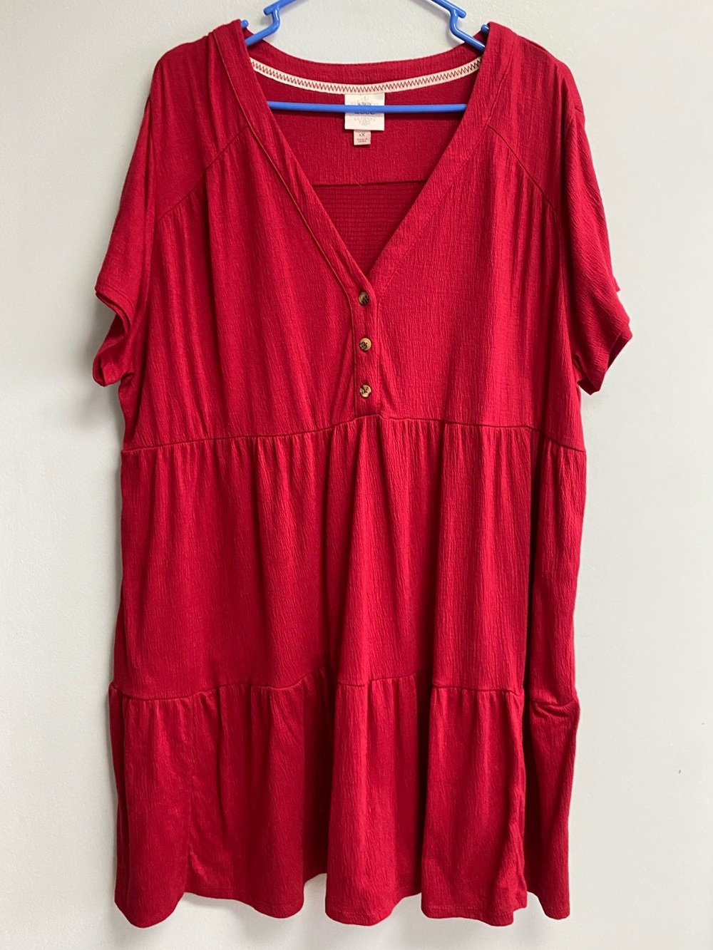 KNOX ROSE COMFY TIERED DRESS - 1X